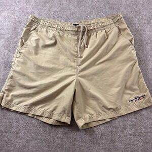 Paul & Shark Yachting Swim Trunks Mens XL Tan Khaki Signal Flag Lined Shorts